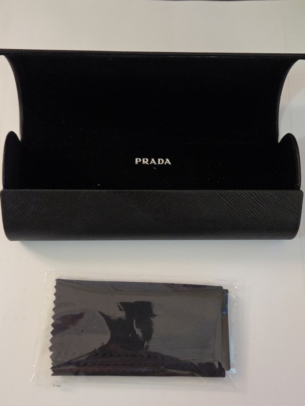 Prada Black Sunglasses Case With Cleaning Cloth Unisex